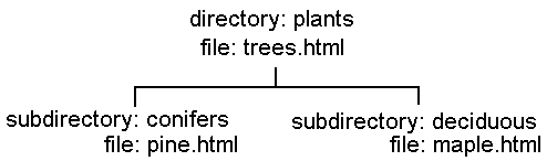 Figure illustrating directory structures